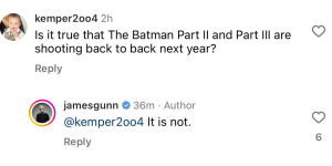 《新蝙蝠侠2与3》拍摄传闻由詹姆斯·古恩澄清缩略图