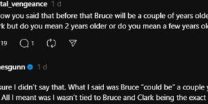 DC宇宙中蝙蝠侠的年龄再次由詹姆斯·古恩澄清，距初次评论18个月后缩略图